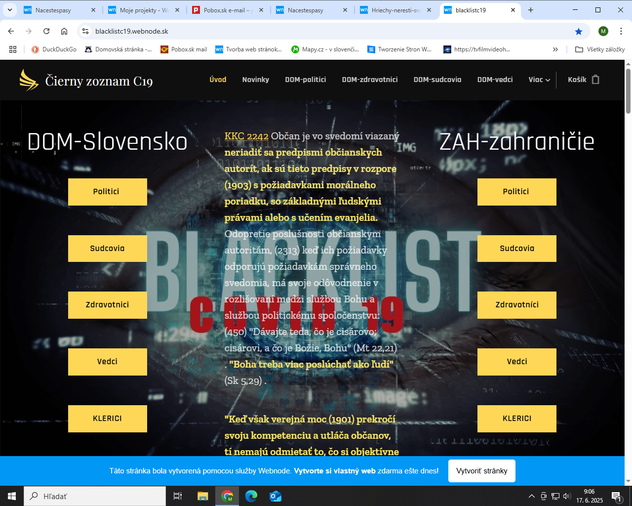 Blacklist19-Čierny zoznam C19